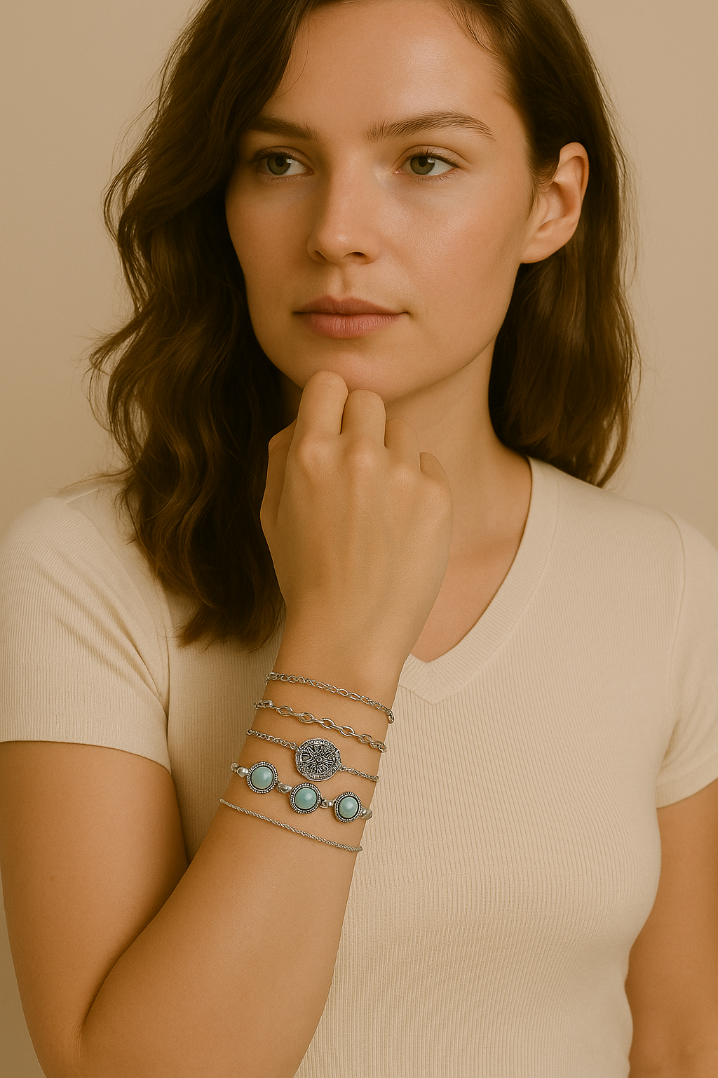 4-teiliges Damen-Armband-Set – Elegante, verstellbare Modearmbänder für Frauen, ideal für Alltag und besondere Anlässe