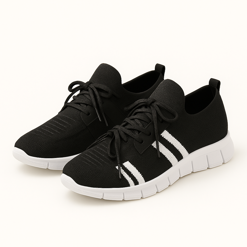 Atmungsaktive lila Strick-Sportschuhe für Damen – Komfort & Stil