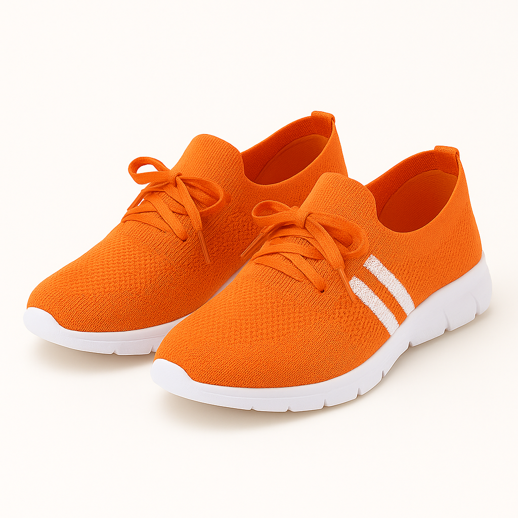Atmungsaktive lila Strick-Sportschuhe für Damen – Komfort & Stil