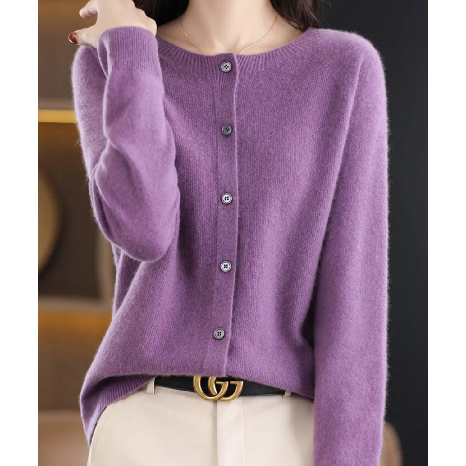 Merinowolle Cardigan | Luxuriöser Strickpullover Damen