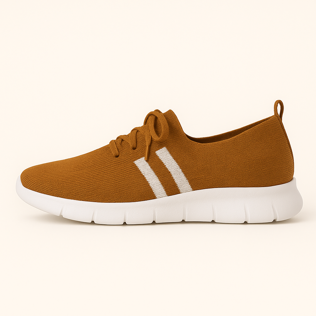 Atmungsaktive lila Strick-Sportschuhe für Damen – Komfort & Stil