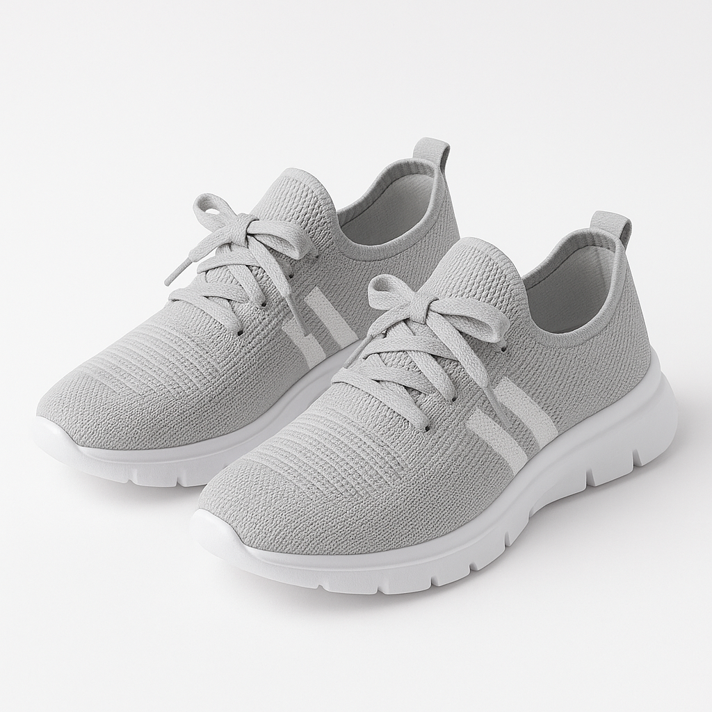 Atmungsaktive lila Strick-Sportschuhe für Damen – Komfort & Stil