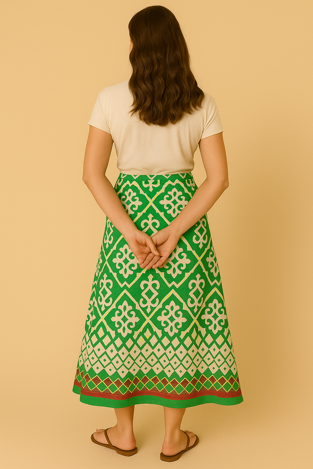 Leichter Boho Maxi Rock für Damen