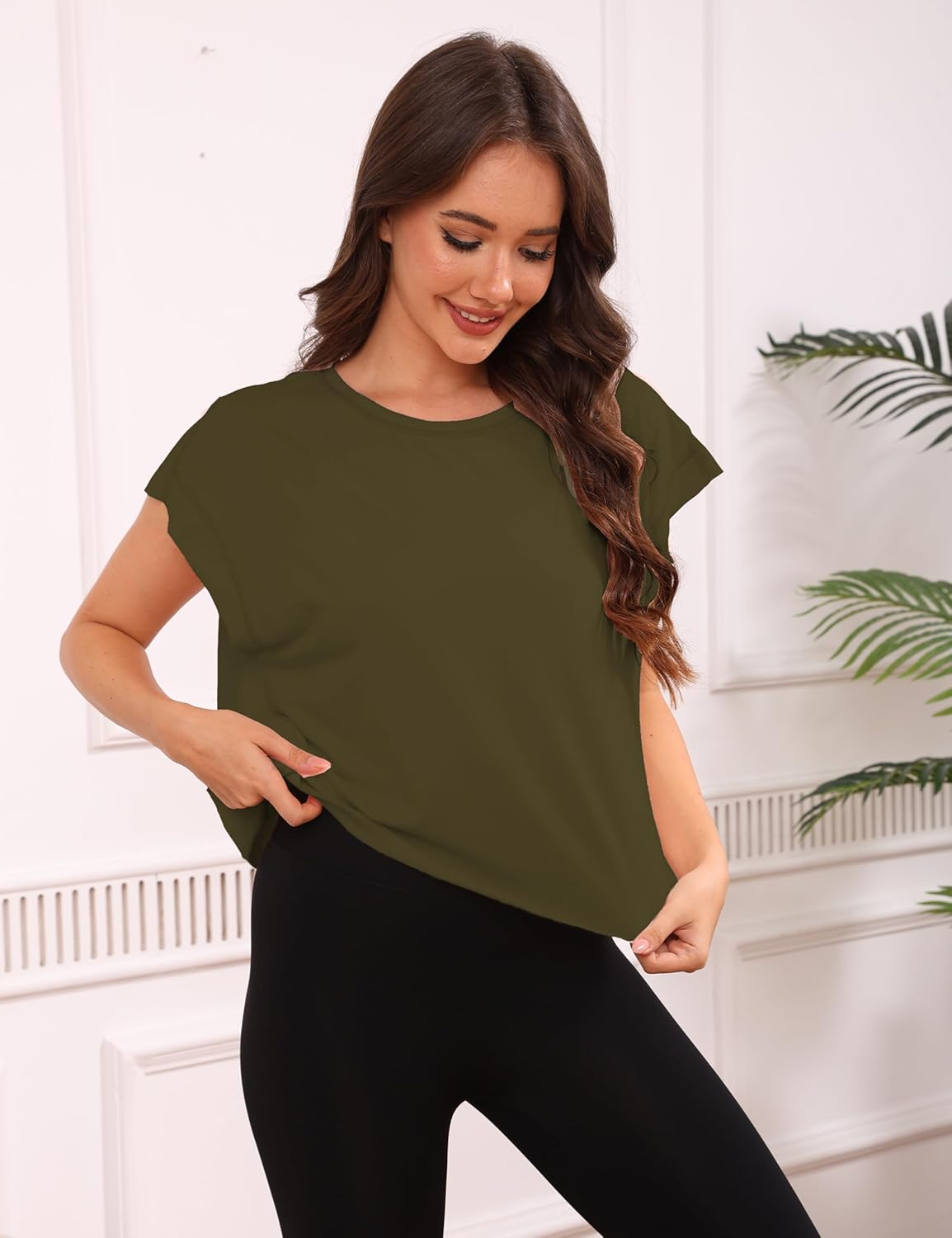 REMINORA® Women's Sport T-Shirt with Open Back – Casual Y2K Workout Crop Top for Yoga, Gym & Running | Breathable Short Sleeve Fitness Shirt