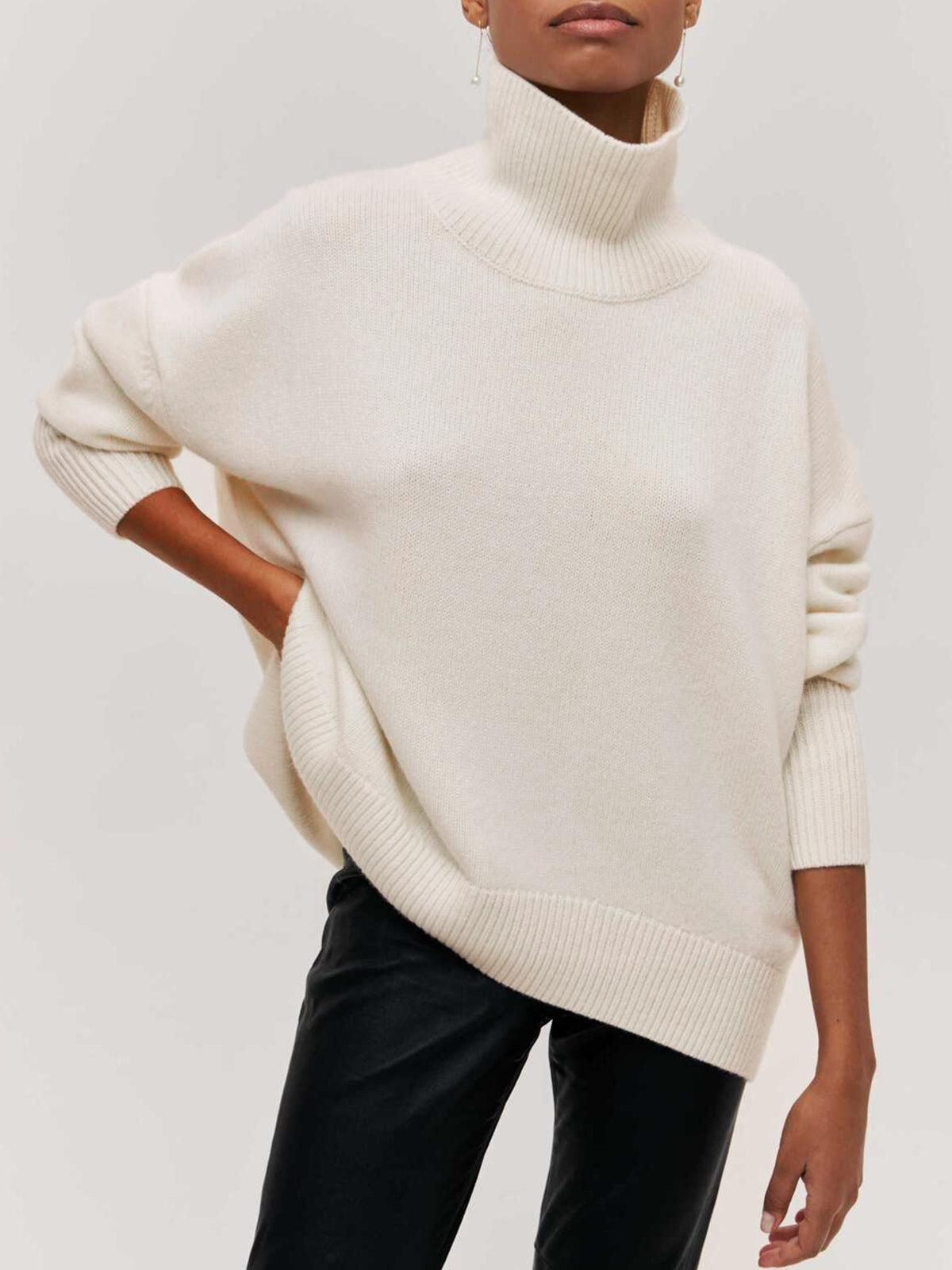 Cloudless Sky Rollkragenpullover - Oversize Damen-Strickmode