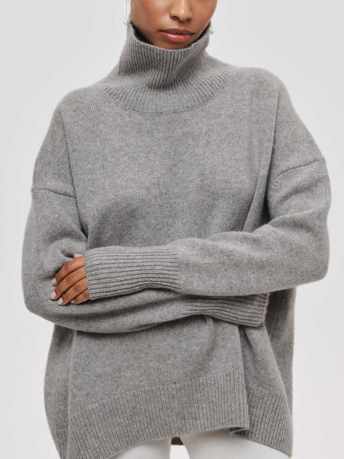 Cloudless Sky Rollkragenpullover - Oversize Damen-Strickmode
