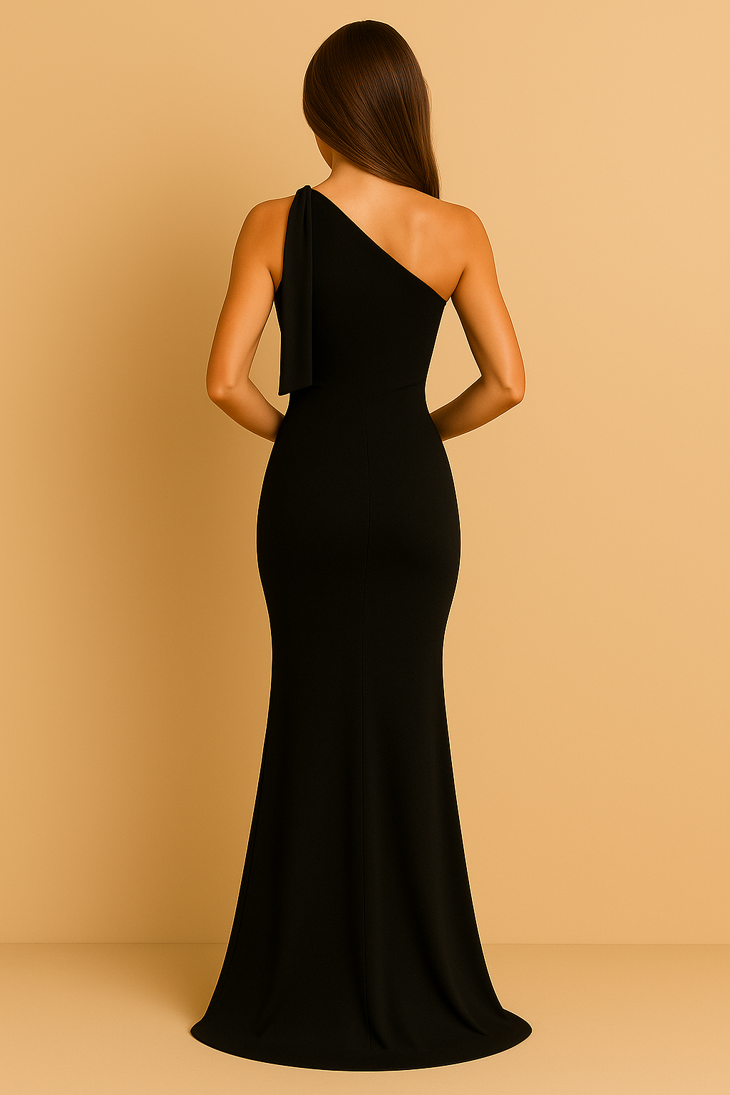 Langes Sommerkleid Damen – Figurbetontes Kleid mit Rundhals für Party, Urlaub & Abendlooks
