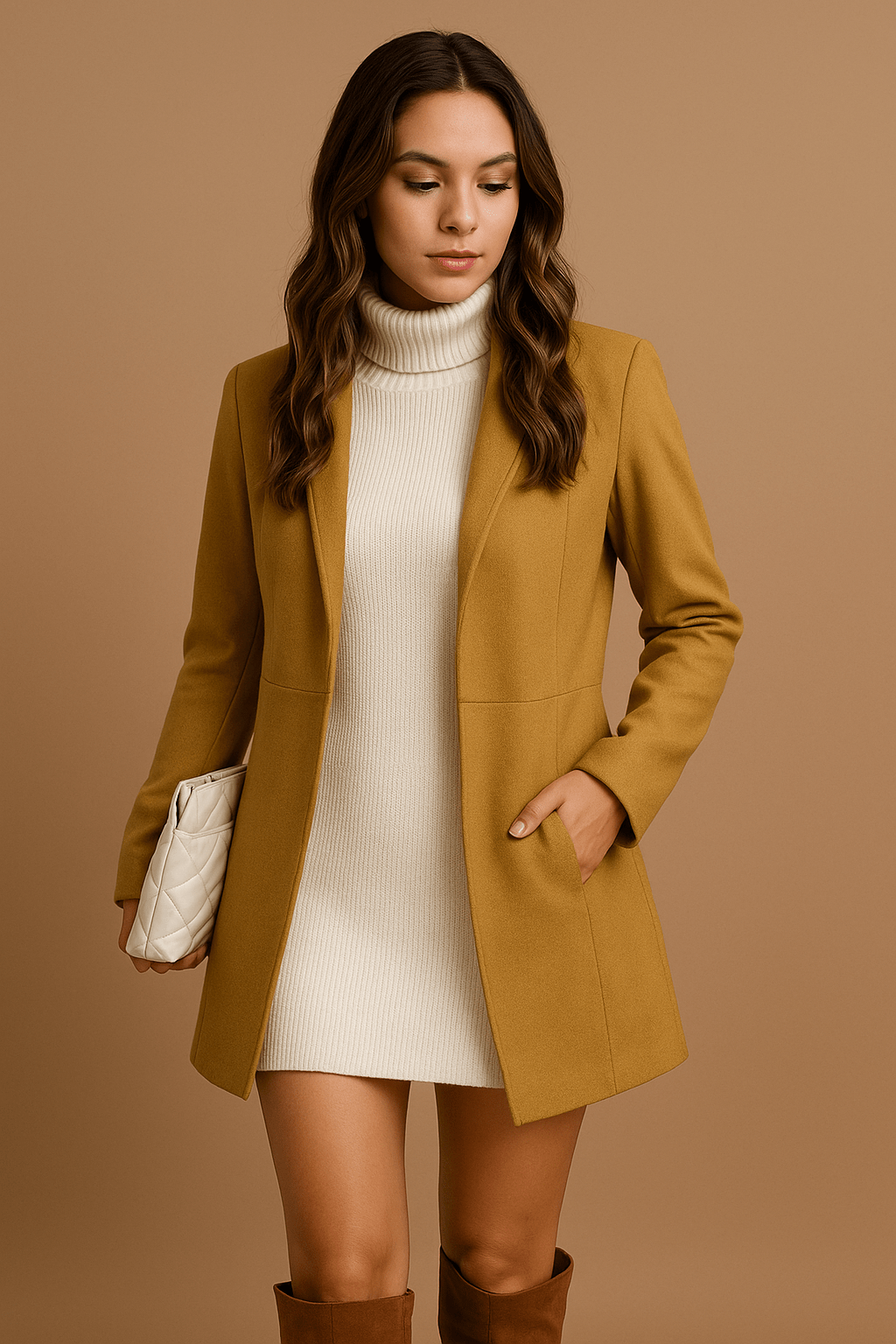 Long Women's Blazer Open – Elegance for Office & Everyday