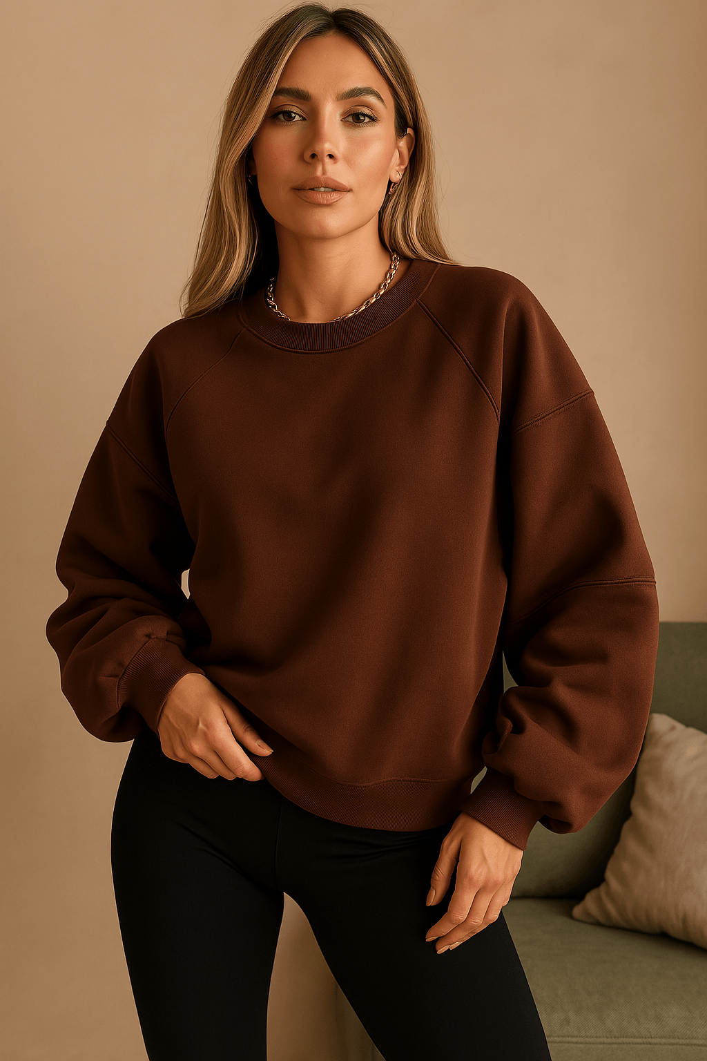 Comfortable women's sweater in plus size – casual cut