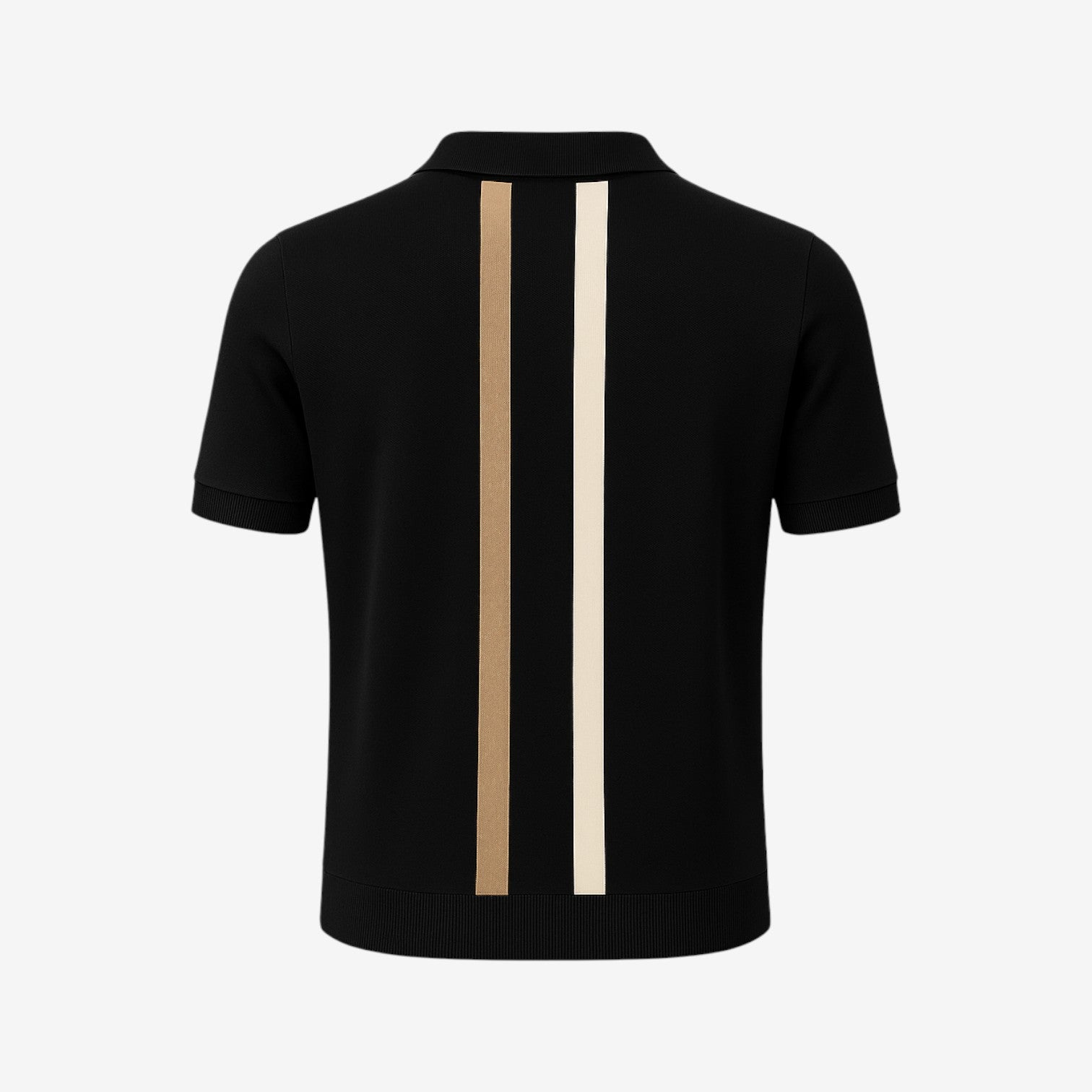 Knitted polo shirt with contrast collar – Elegant look