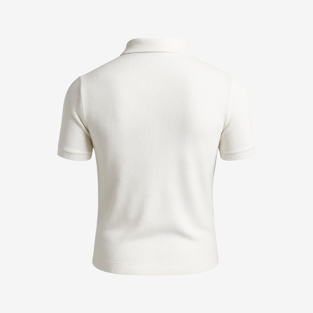 Polo shirt slim fit with V-neck for men