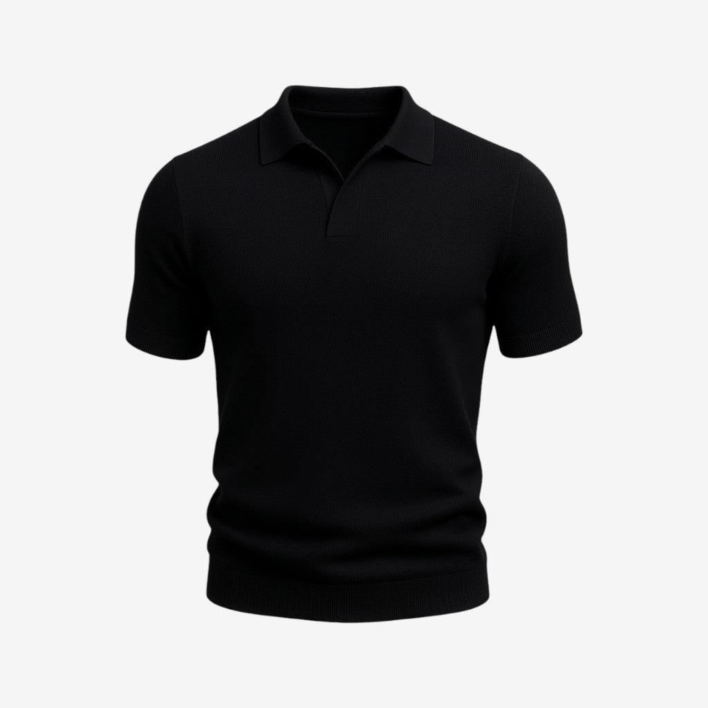 Polo shirt slim fit with V-neck for men