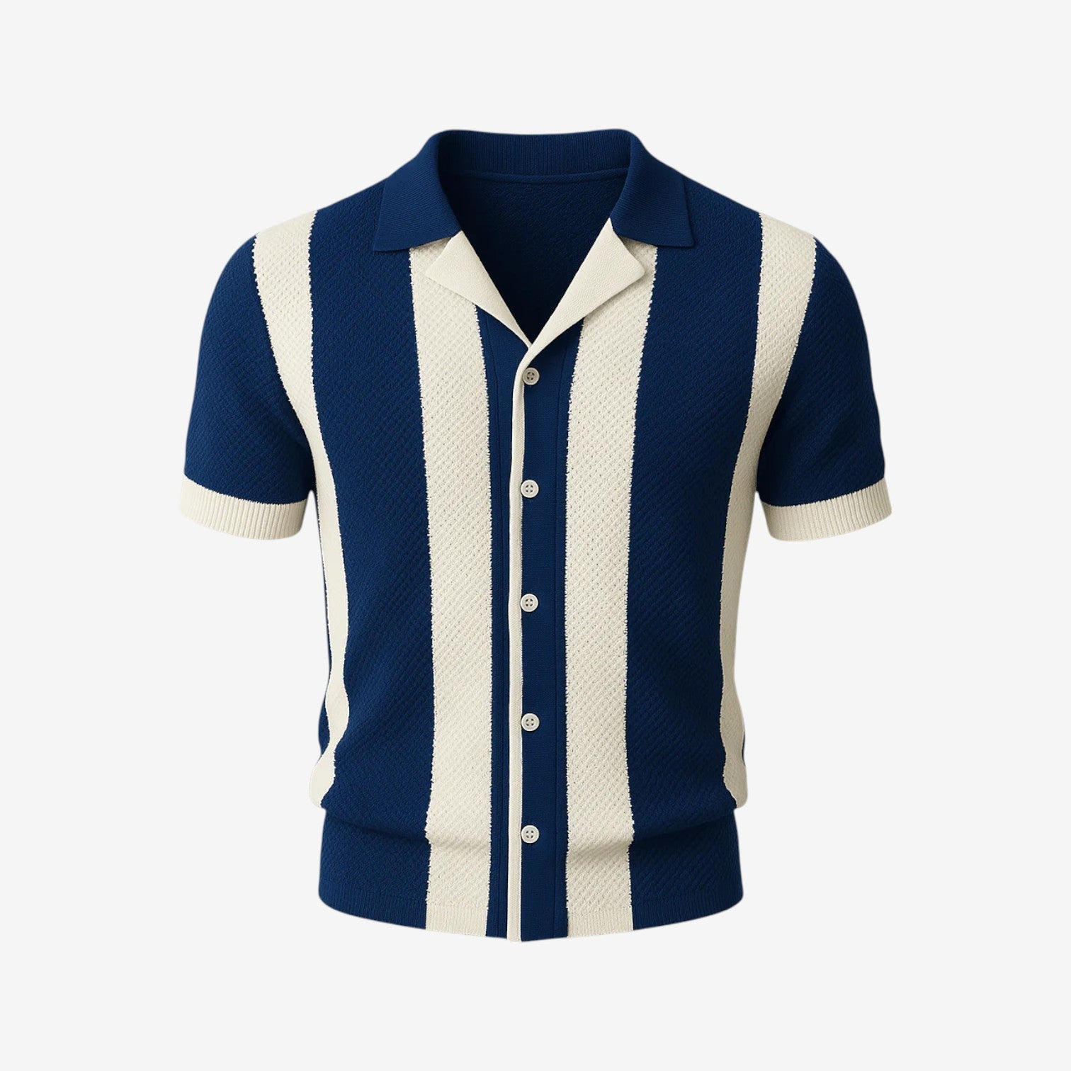 Polo shirt made of cotton with striped pattern - breathable & stylish
