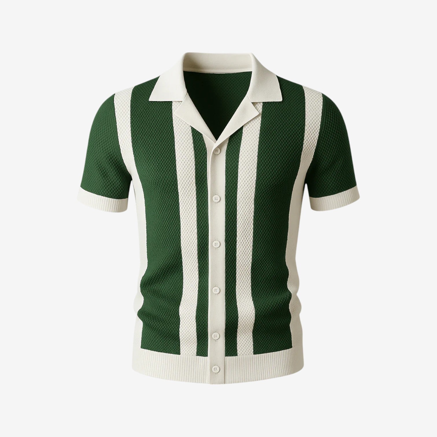Polo shirt made of cotton with striped pattern - breathable & stylish