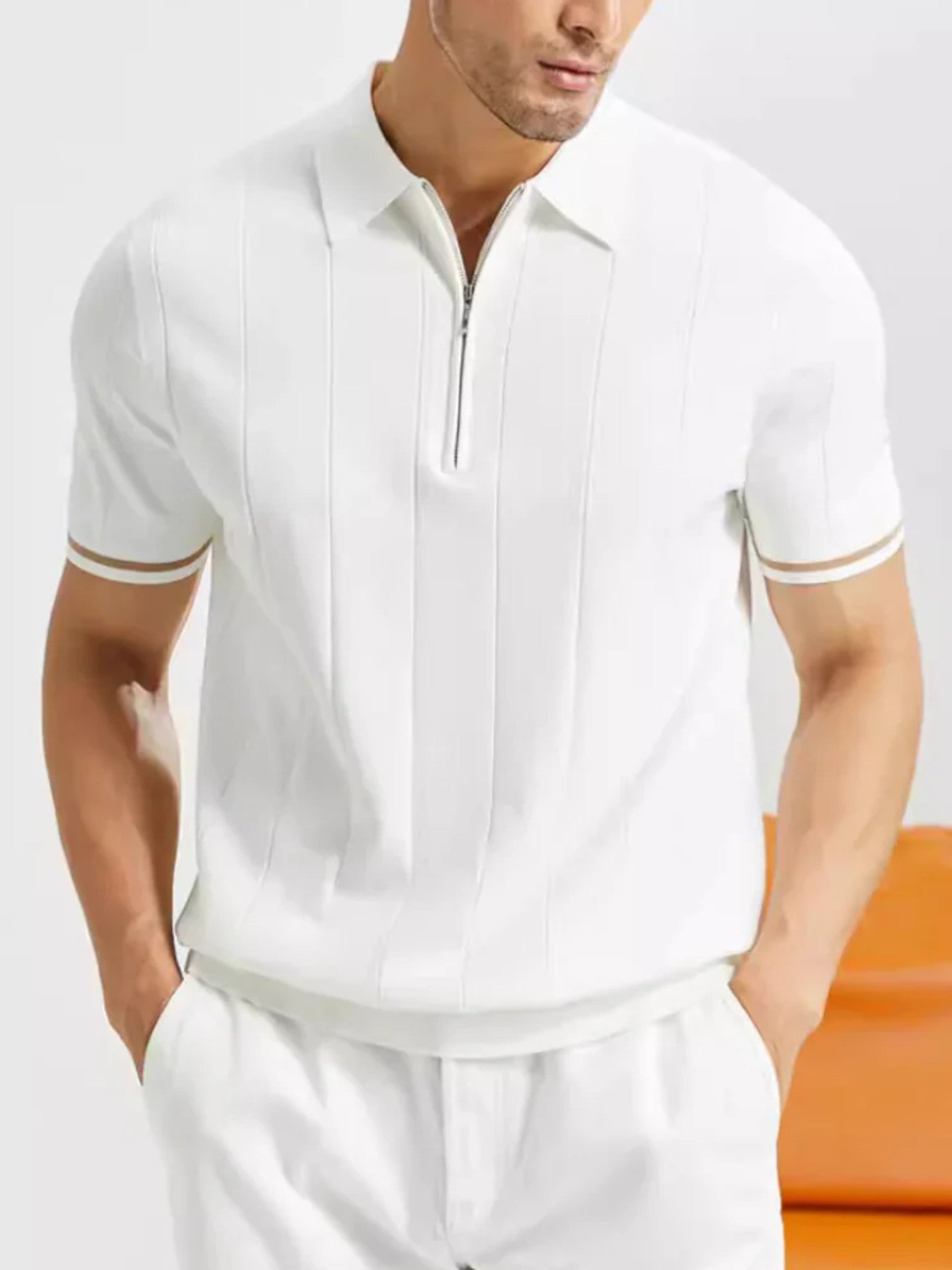 Retro Zip Polo