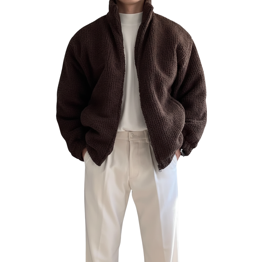 Cordjacke Herren – Komfortable Herbstjacke mit Kragen
