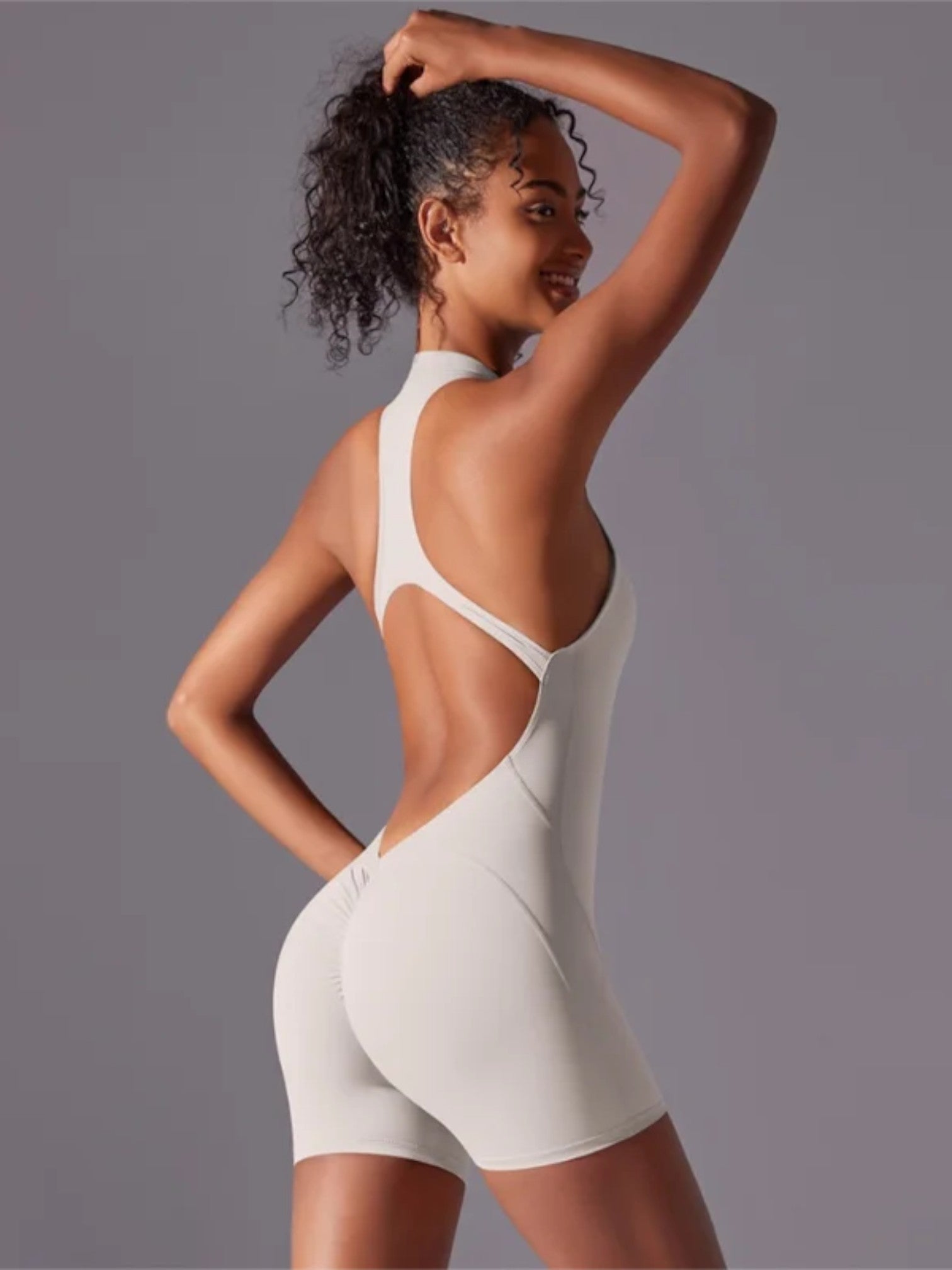 Women's Sports Jumpsuit – Solid Color Jumpsuit for Yoga, Tennis & Training | Breathable & Flexible