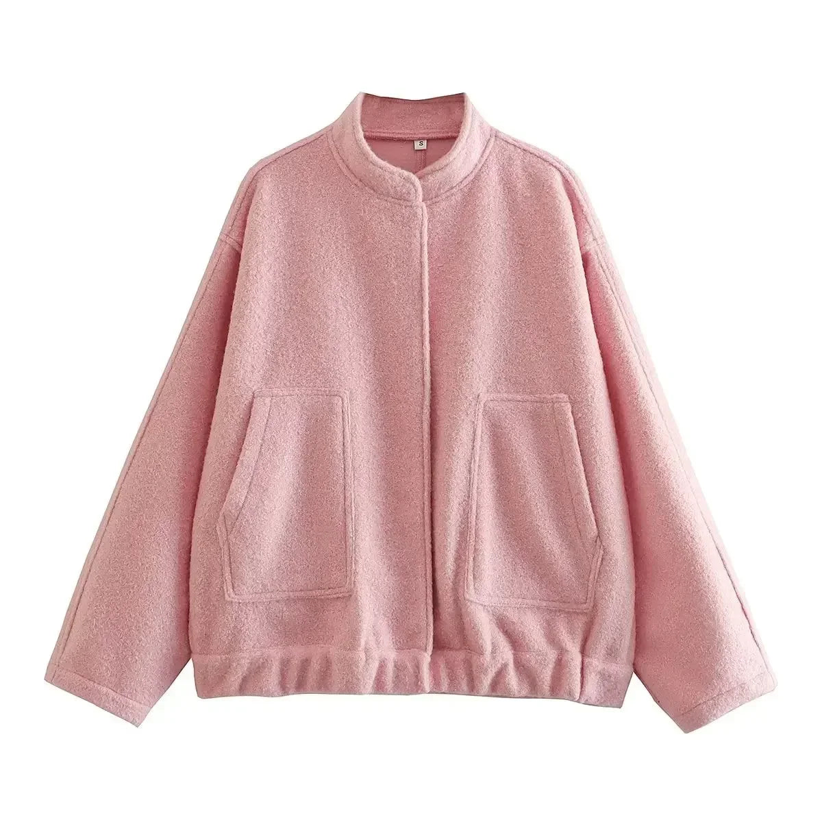 Oversize bomber jacket with buttons