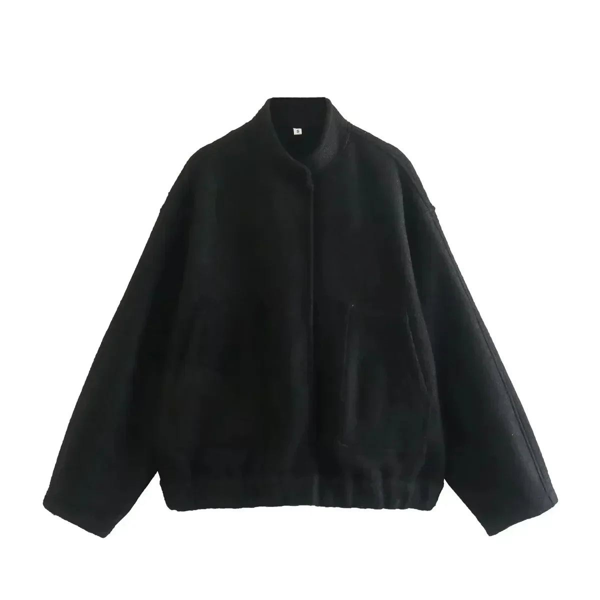 Oversize bomber jacket with buttons