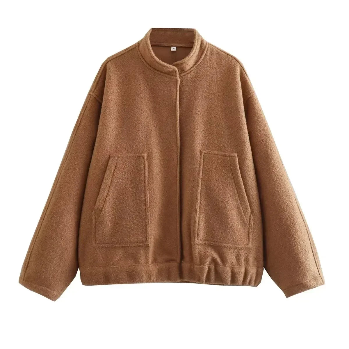 Oversize bomber jacket with buttons