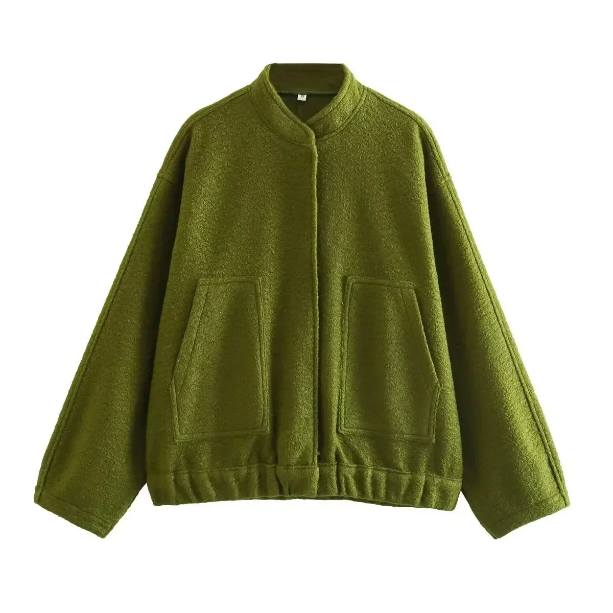 Oversize bomber jacket with buttons