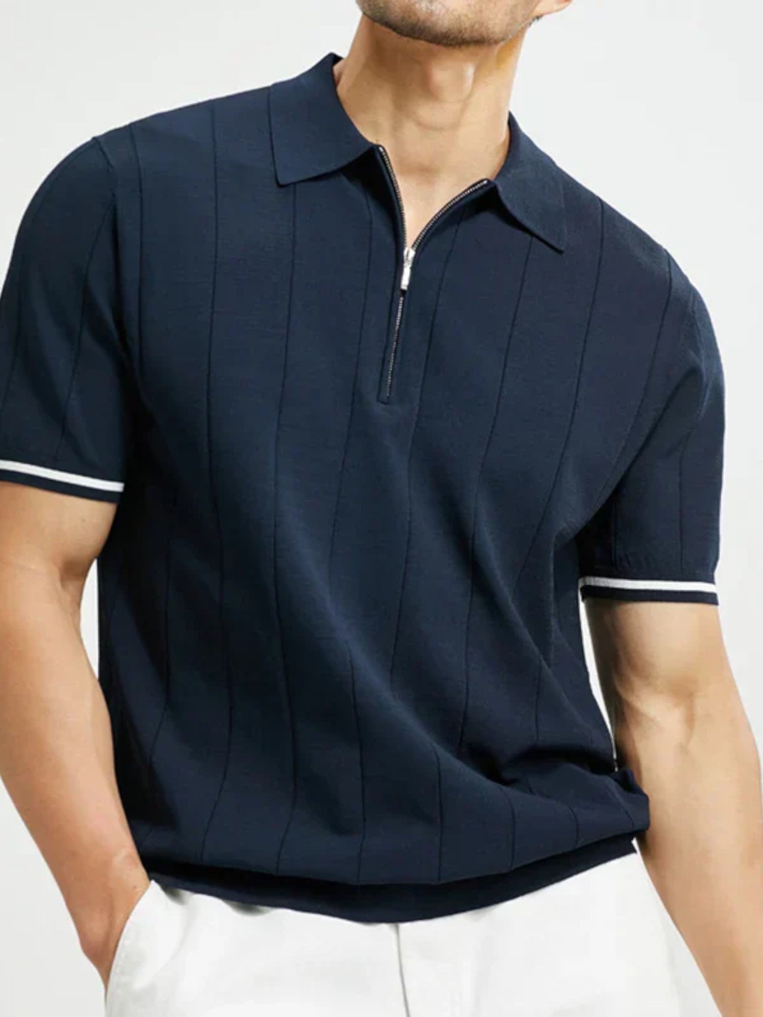 Retro Zip Polo