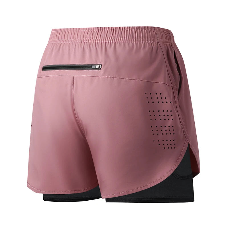 Men's 2-in-1 Running Shorts Black ā Double-Layer Fitness Shorts with Inner Shorts | Quick Drying & Breathable for Training, Workout & Bodybuilding