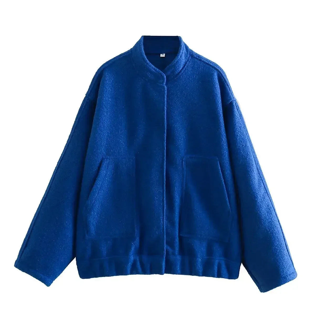 Oversize bomber jacket with buttons