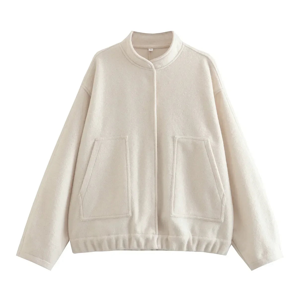 Oversize bomber jacket with buttons
