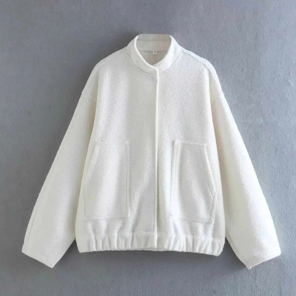 Oversize bomber jacket with buttons