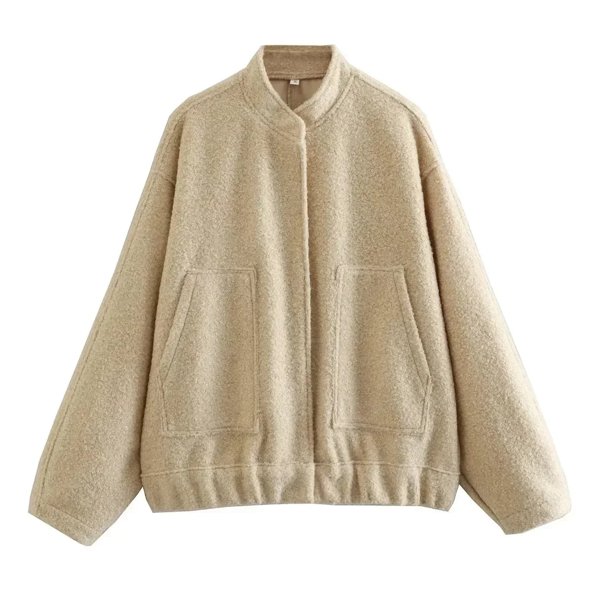 Oversize bomber jacket with buttons