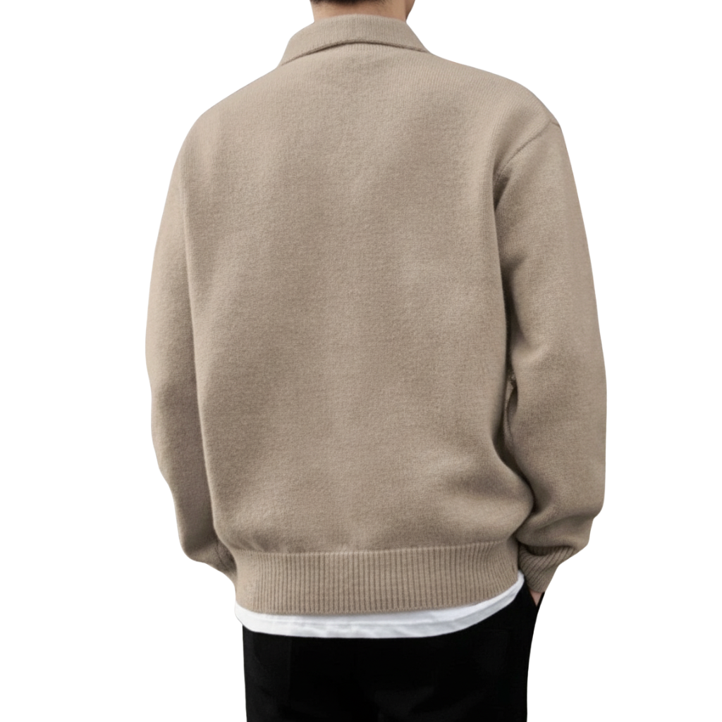 Herren Feinstrick-Pullover mit Polokragen – Smart & Elegant