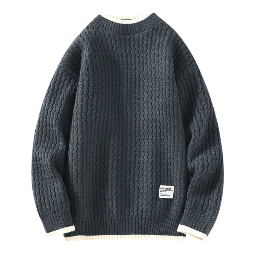 Herren Strickpullover mit Struktur – Stilvoll & Warm für Winter