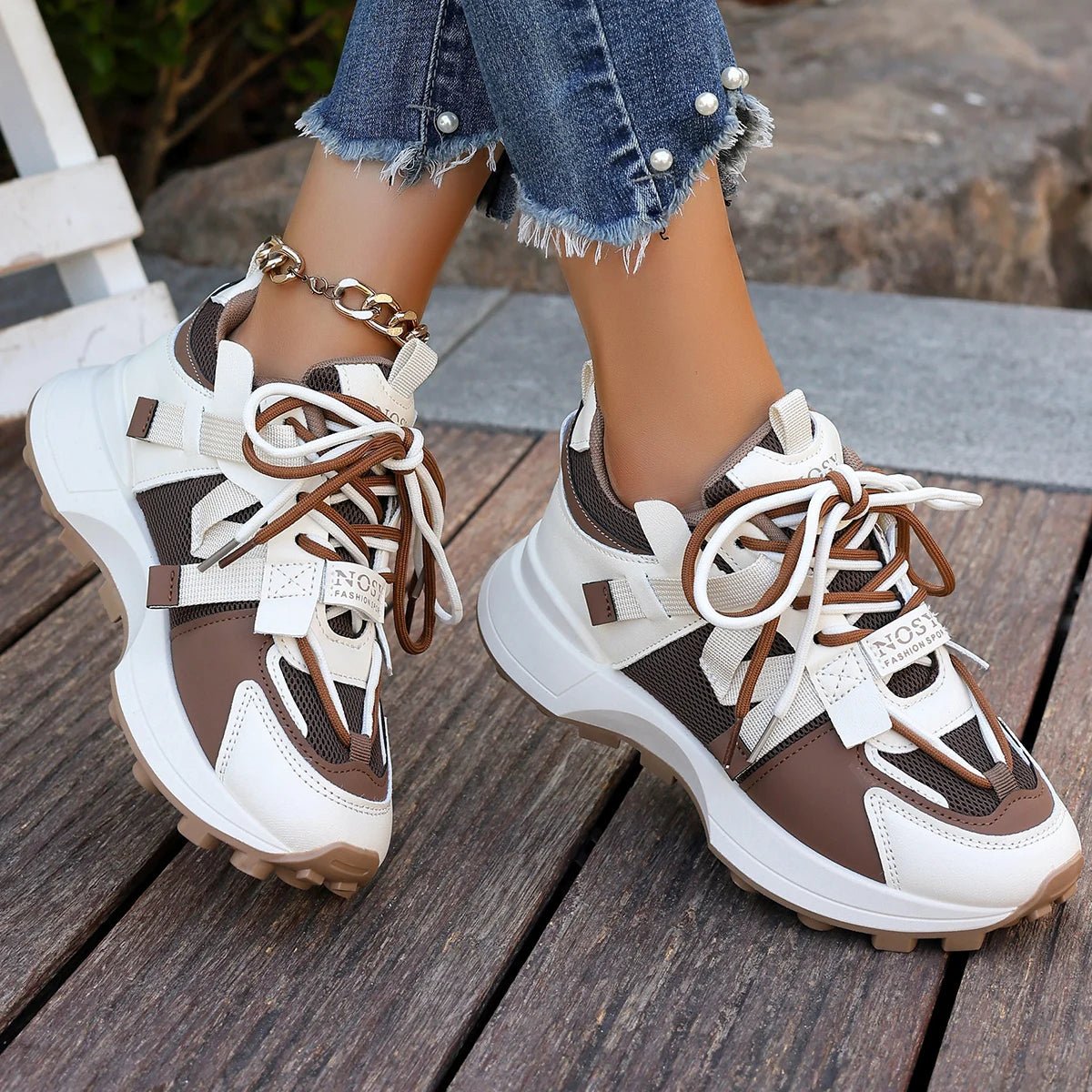 Atmungsaktive Damen Sneakers mit Plattform – Elegante, lässige Schuhe - Reminora