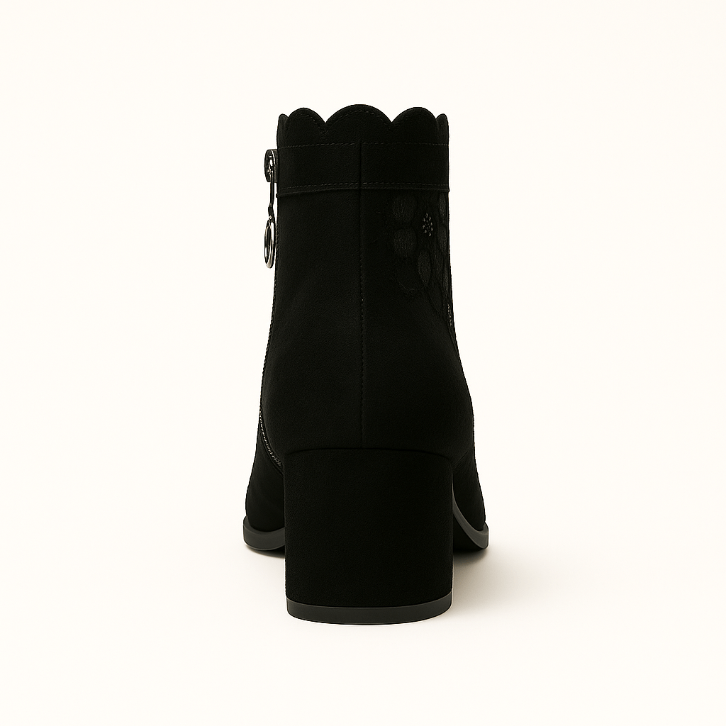 Atmungsaktive Sommer - Stiefeletten mit Riemen & Strass - Reminora
