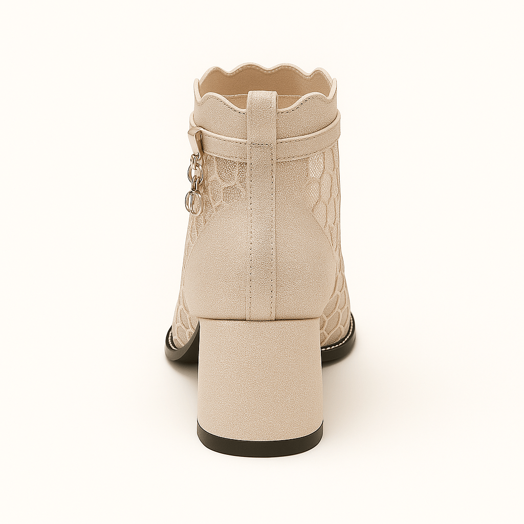Atmungsaktive Sommer - Stiefeletten mit Riemen & Strass - Reminora