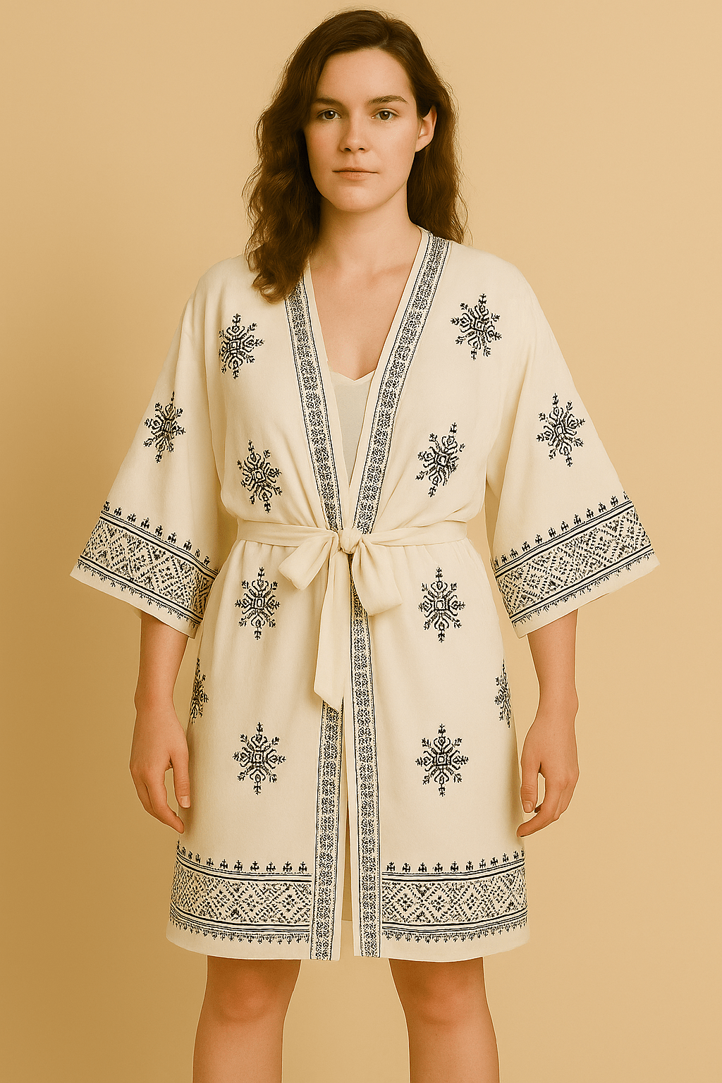 Boho Kimono - Robe für Damen – Floral Druck, Strandtauglich, Bikini Cover - Up - Reminora