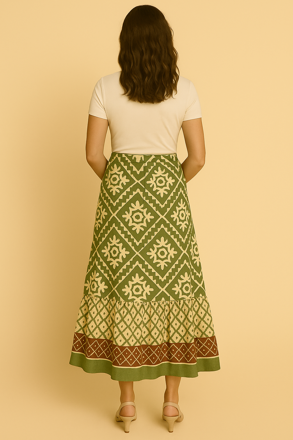 Leichter Boho Maxi Rock für Damen