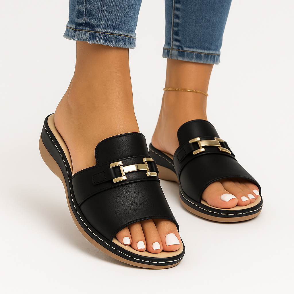 Light women's sandals with soft footbed – Comfortable summer shoes with elegant design for vacation, everyday wear & casual outfits