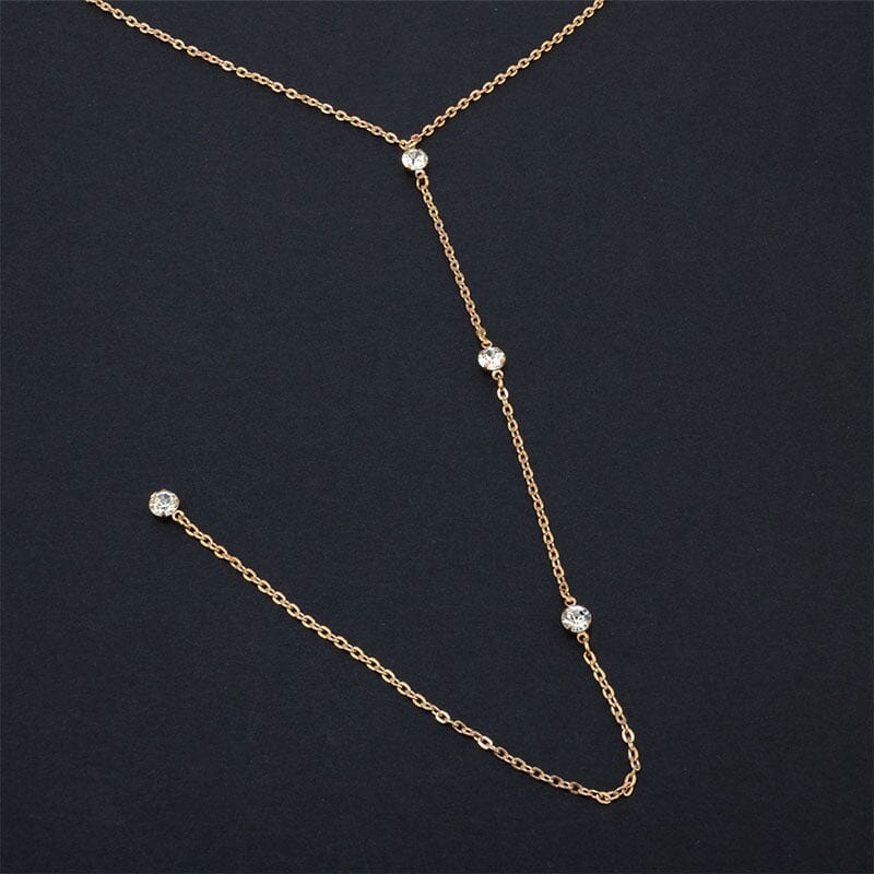 Elegante Rücken Kette mit funkelnden Diamanten – Hochwertiger Schmuck - Reminora