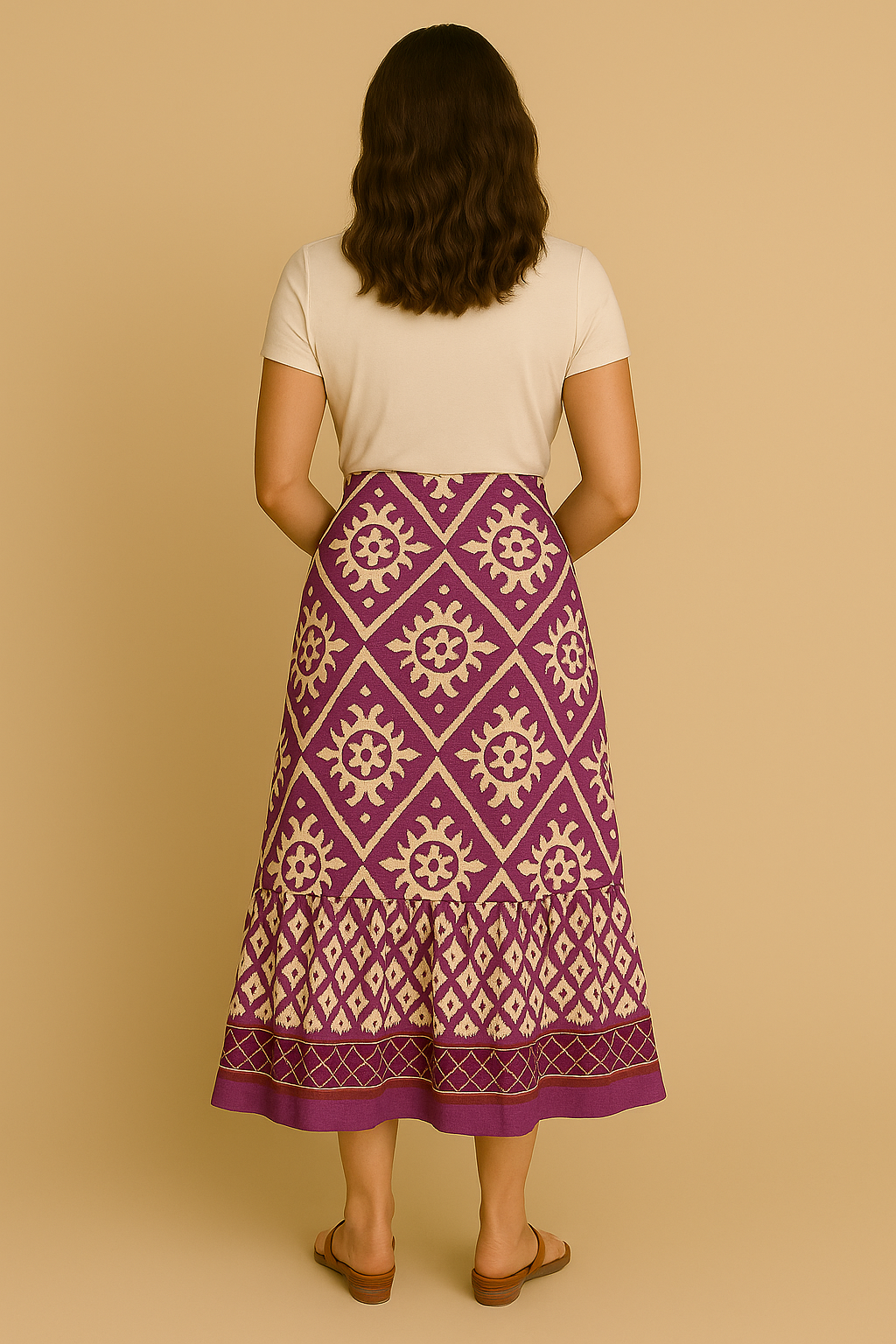 Leichter Boho Maxi Rock für Damen