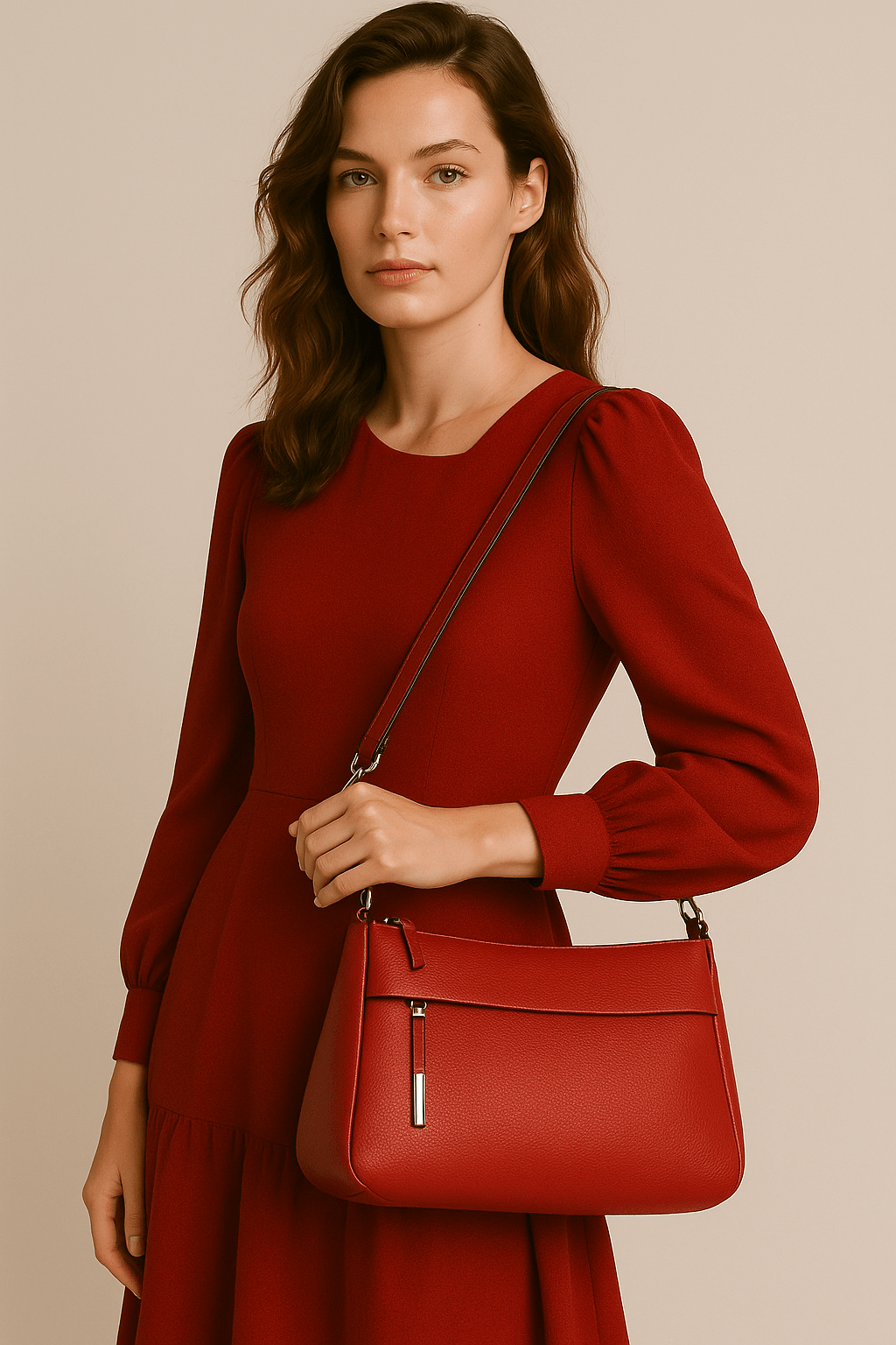 Hochwertige PU - Leder Damen Schultertasche – Vielseitige Freizeit - Handtasche - Reminora