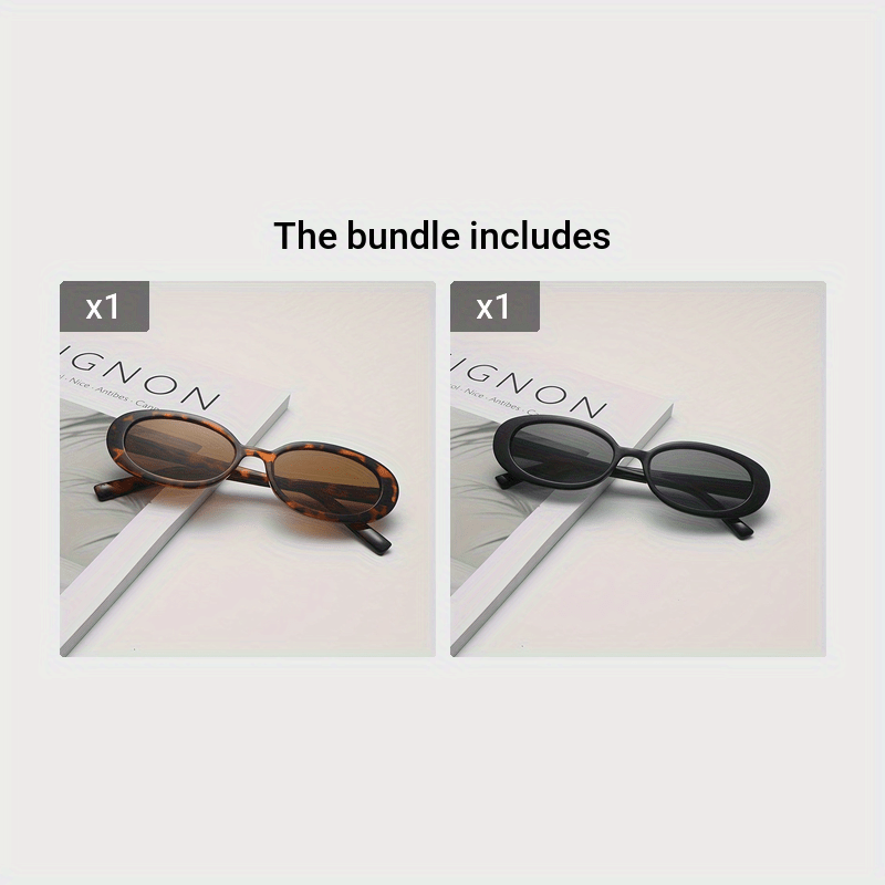 Retro ovale Unisex Sonnenbrille im Schildpatt - Look – Vintage - Design für Strandpartys, Reisen und Modeaccessoires - Reminora