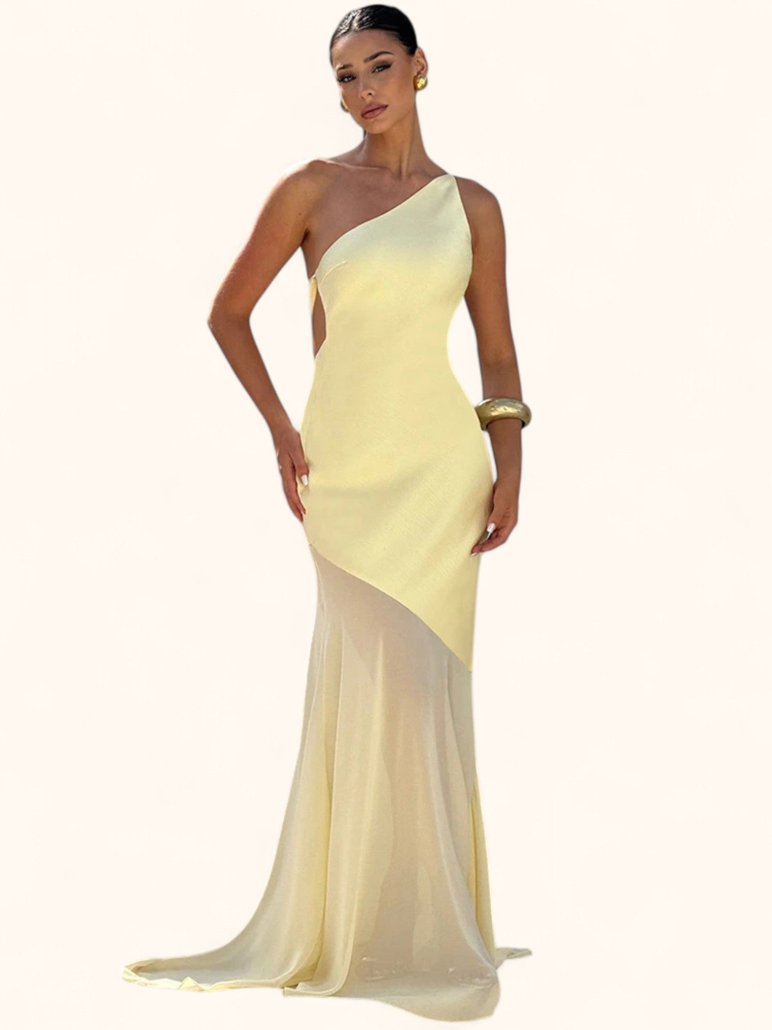 Rückenfreies Schulterfreies Maxi-Kleid – Eleganz pur