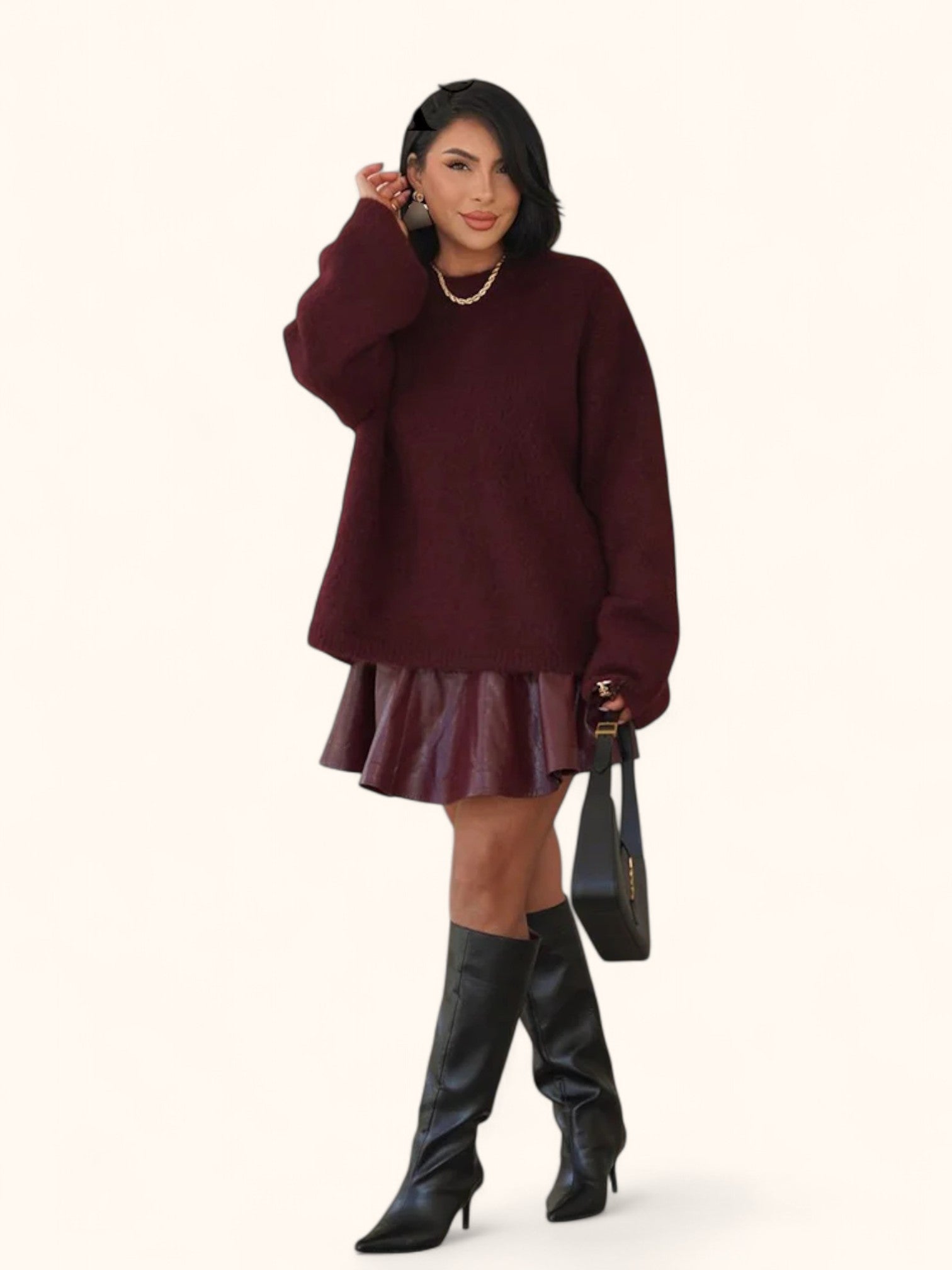 Fluffy Women's Sweater Winter Knitwear Long Sleeve