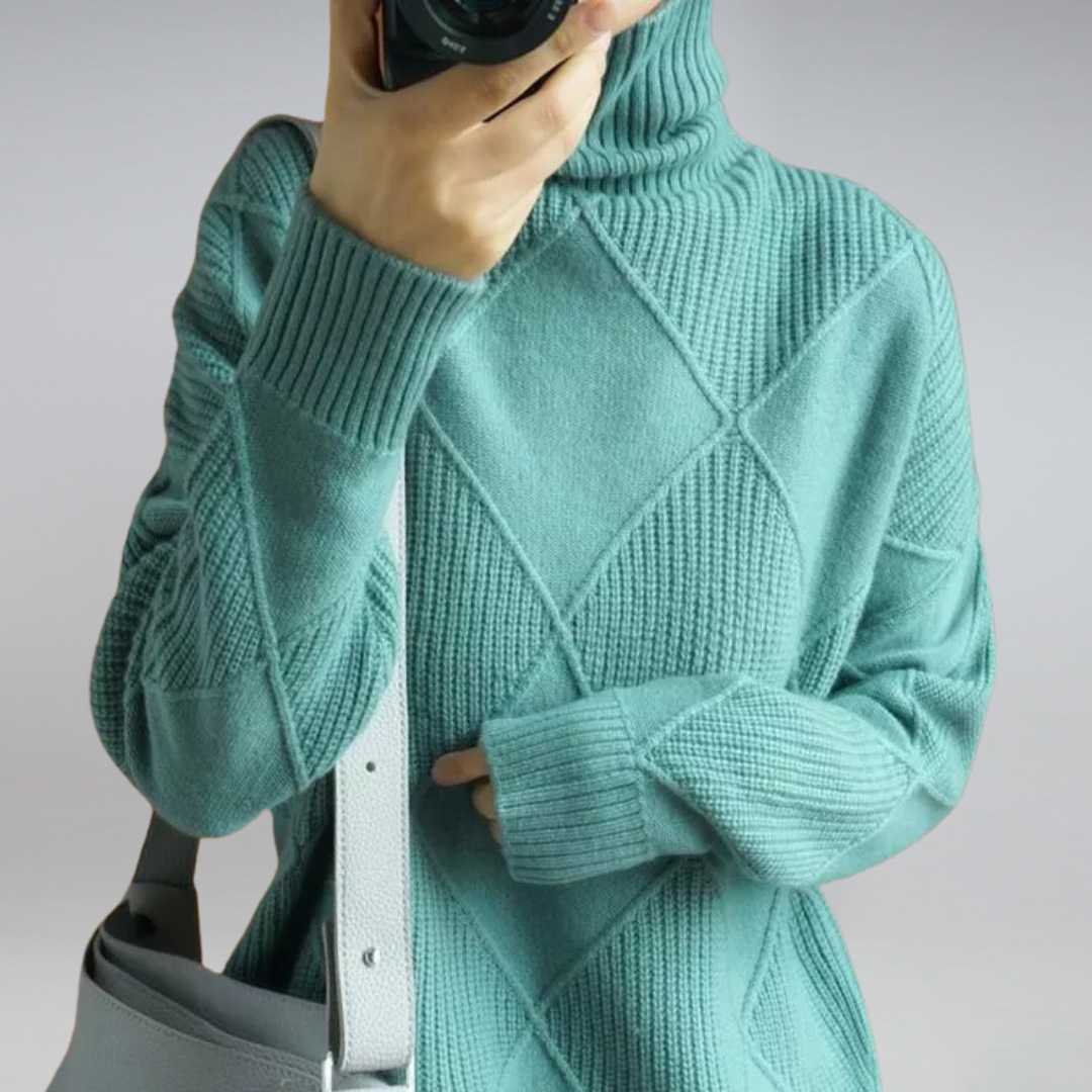 Women's Cashmere Turtleneck Sweater | Casual Fit