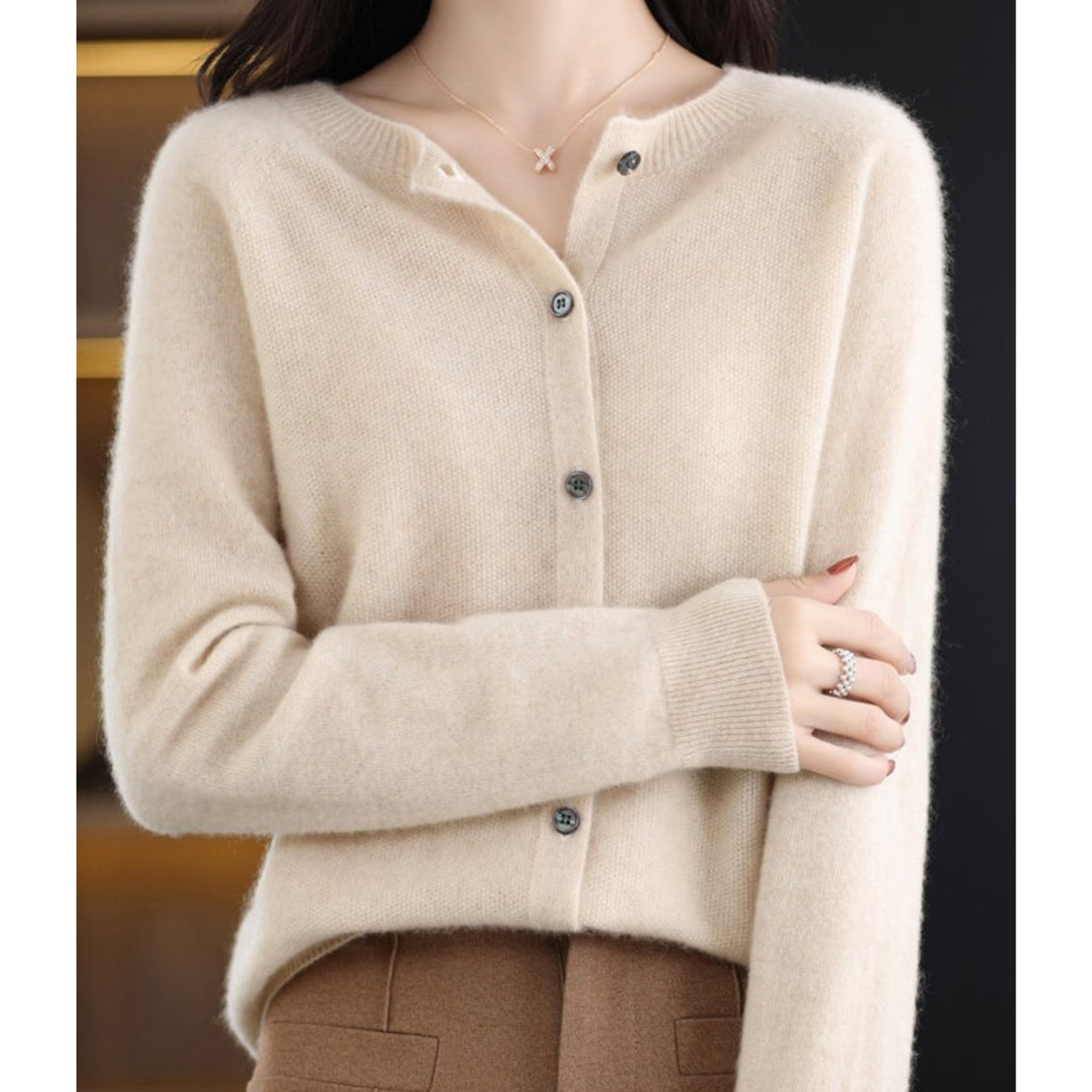Merino Wool Cardigan | Luxurious Knit Sweater Women