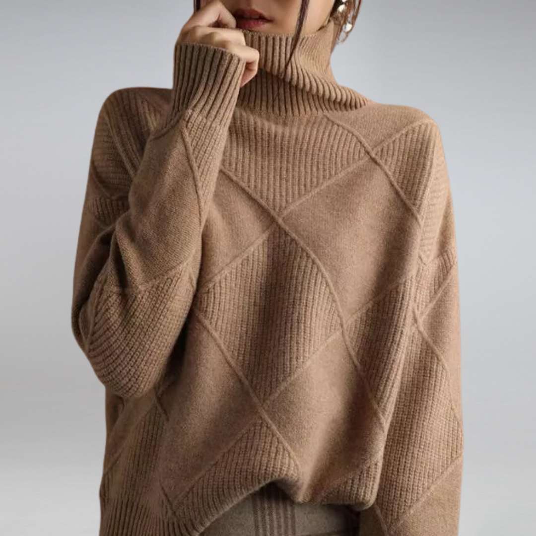 Women's Cashmere Turtleneck Sweater | Casual Fit