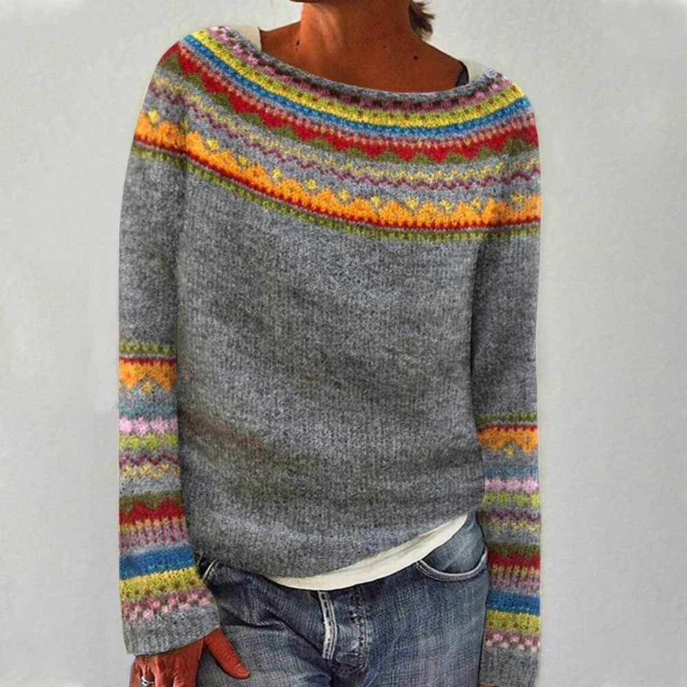 Colorful Fair Isle Wool Sweater | Sustainable Knit Trend