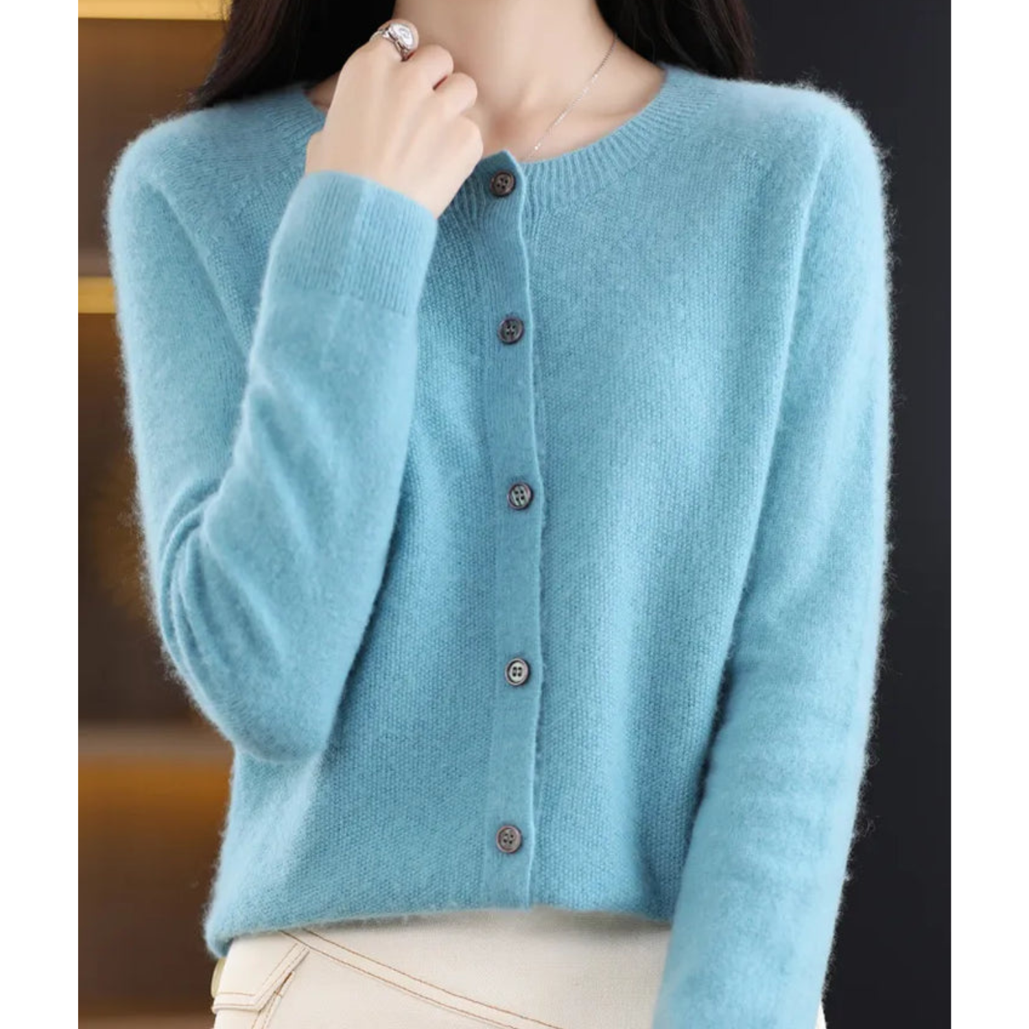 Merino Wool Cardigan | Luxurious Knit Sweater Women